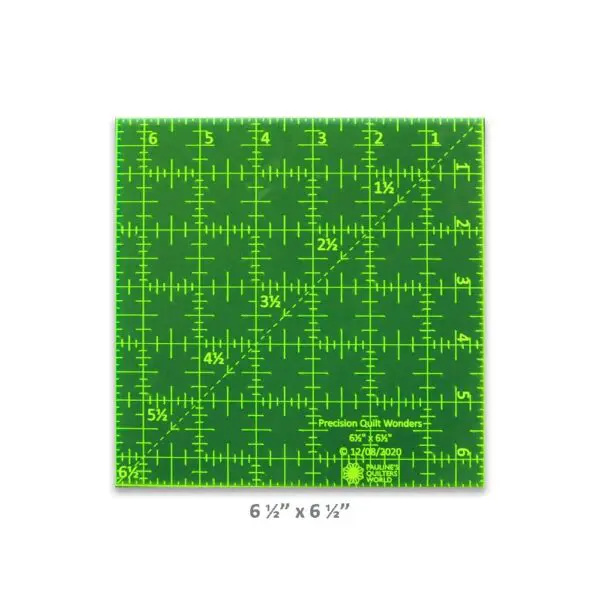 Precision Quilt Wonders Ruler - 6 1/2" x 6 1/2"