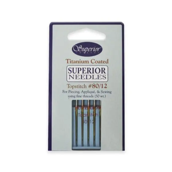 Superior Titanium Coated Topstitch Needles 80/12