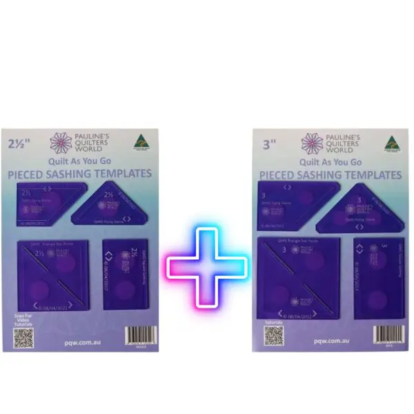 Set 2 ½”, 3" QAYG Pieced Sashing templates
