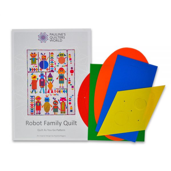 Robot Family Quilt Pattern with Templates